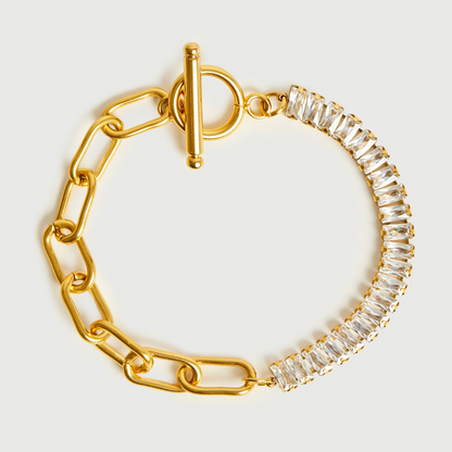 Blanche – Bracelet Chaîne Paperclip Épais