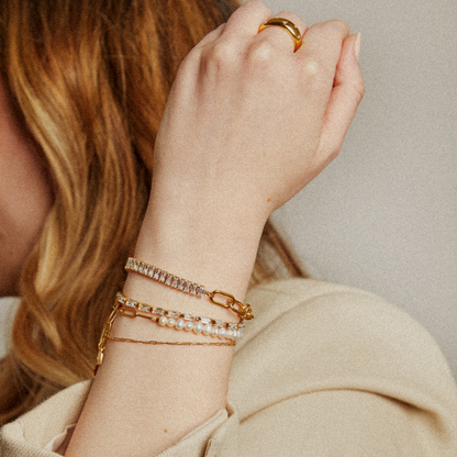 Alicia – Bracelet Chaîne à Maillons Doré