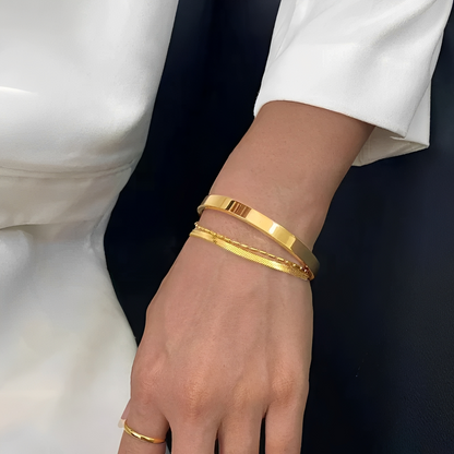 Cassie – Bracelet Jonc Manchette Élégant