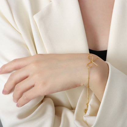 Faye – Bracelet Nœud Fin et Élégant