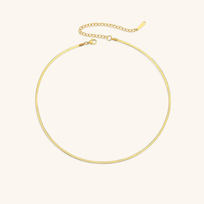 Elizabeth – Collier Chaîne Serpent Doré