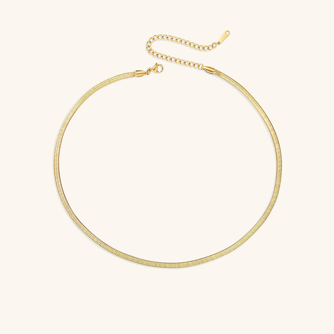 Elizabeth – Collier Chaîne Serpent Doré