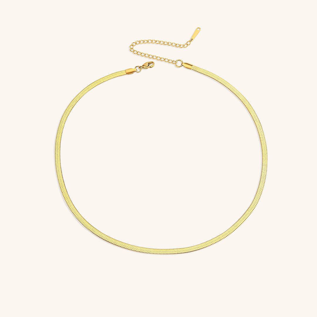 Elizabeth – Collier Chaîne Serpent Doré