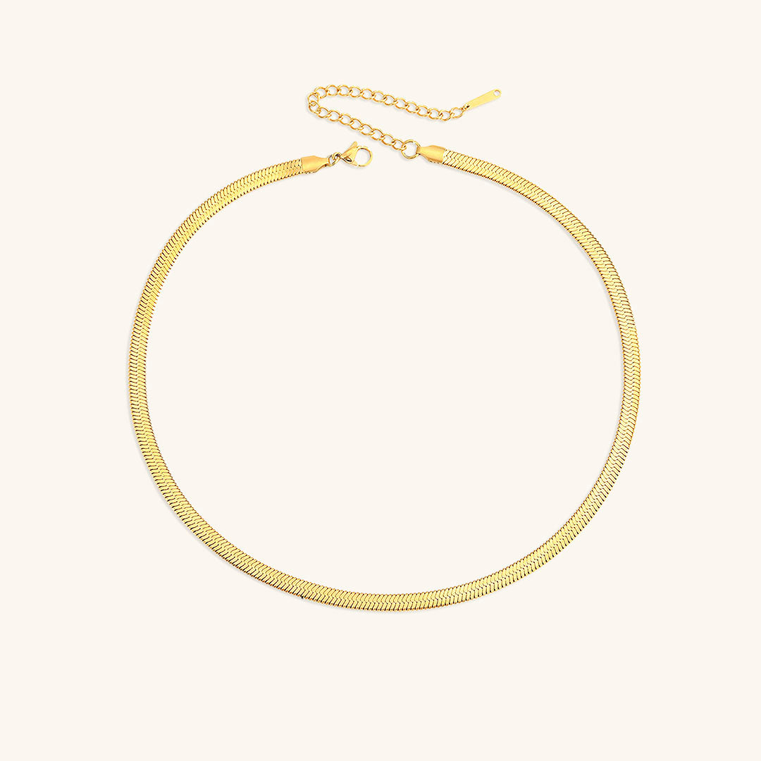 Elizabeth – Collier Chaîne Serpent Doré