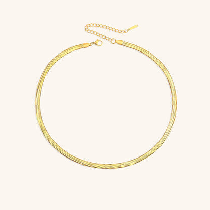 Elizabeth – Collier Chaîne Serpent Doré