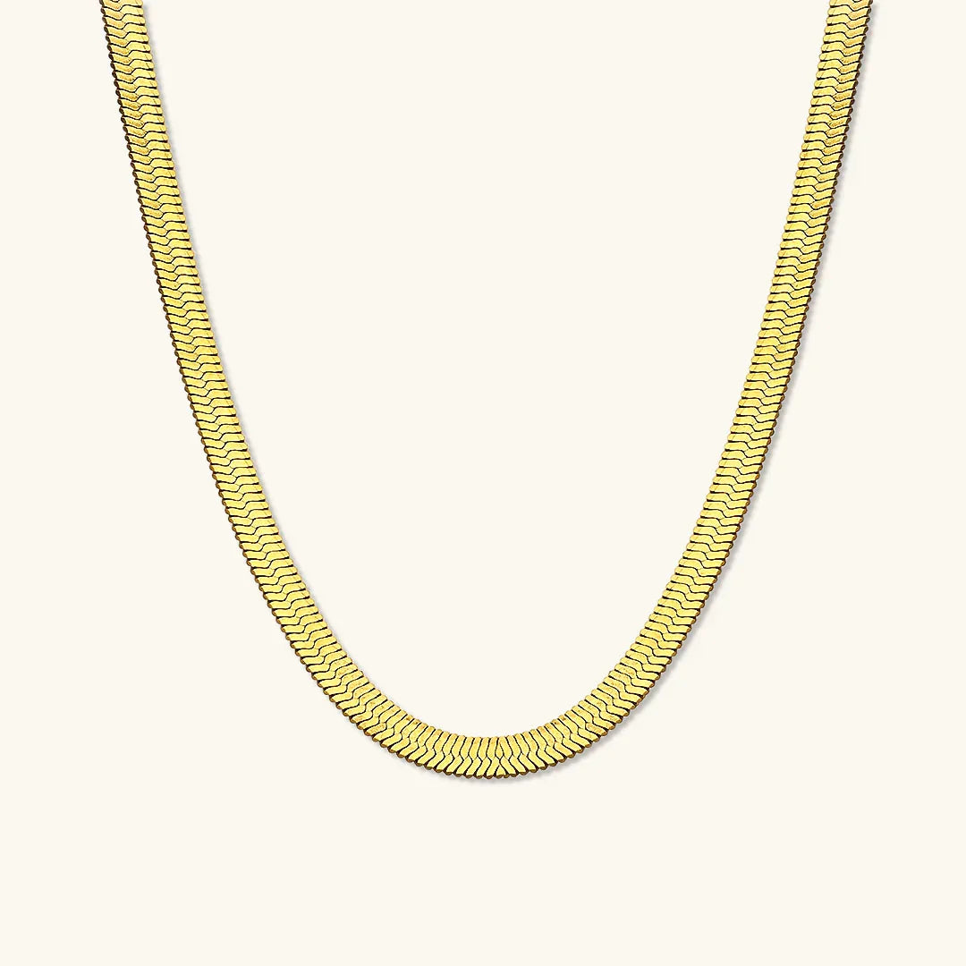 Elysian – Collier Herringbone Doré Chic