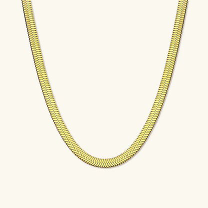 Elysian – Collier Herringbone Doré Chic