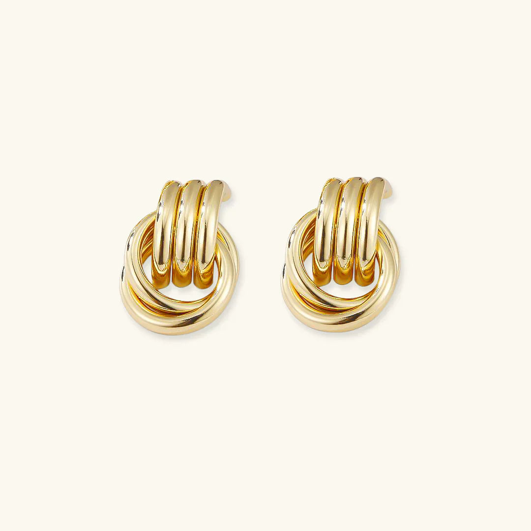 Nyra – Boucles d’Oreilles Géométriques Torsadées