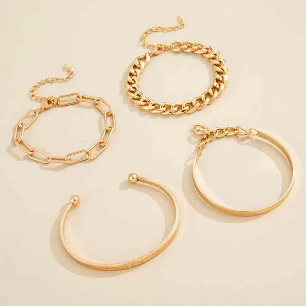 Elan – Ensemble de Bracelets Mercer Dorés