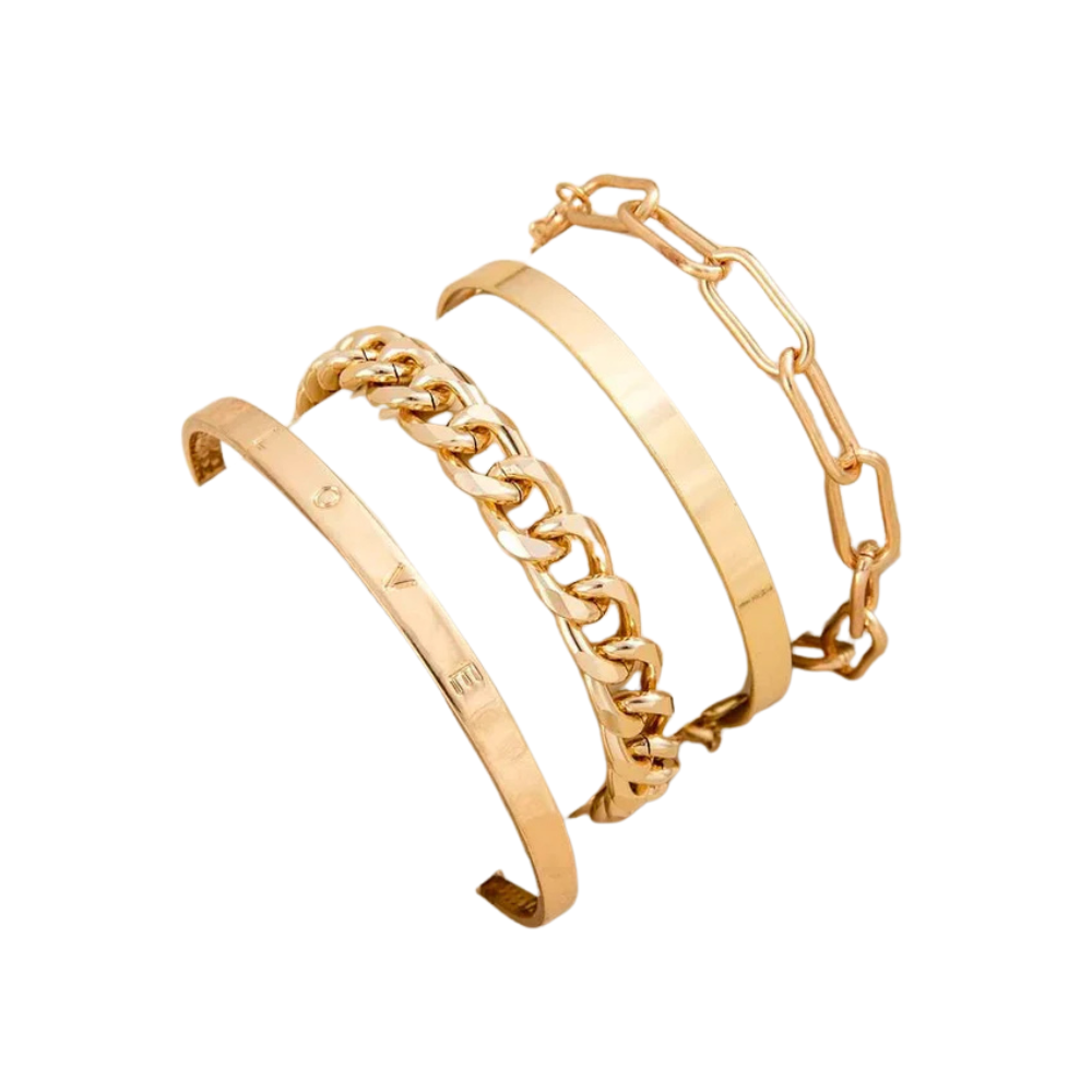 Elan – Ensemble de Bracelets Mercer Dorés