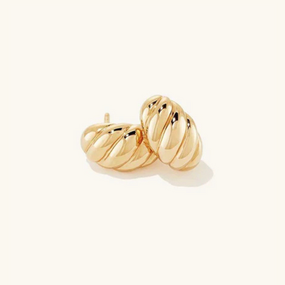 Ellie – Boucles d’Oreilles Croissant Doré