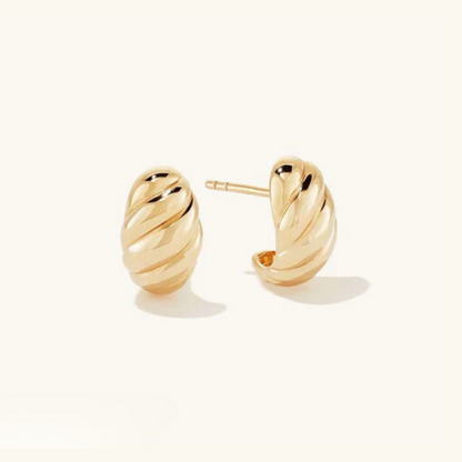 Ellie – Boucles d’Oreilles Croissant Doré