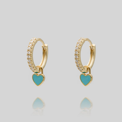 Gabby – Boucles d’Oreilles Huggies en Forme de Cœur