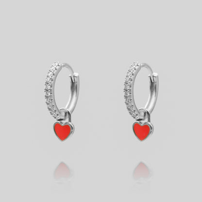 Gabby – Boucles d’Oreilles Huggies en Forme de Cœur