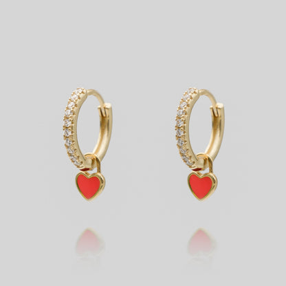 Gabby – Boucles d’Oreilles Huggies en Forme de Cœur