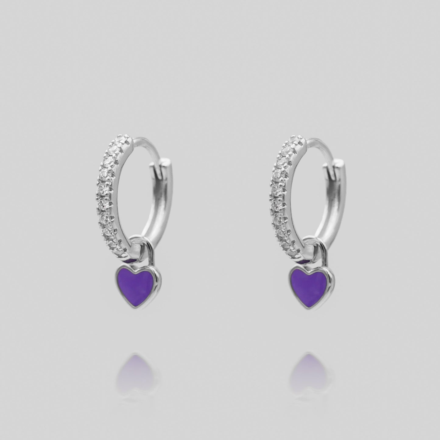 Gabby – Boucles d’Oreilles Huggies en Forme de Cœur