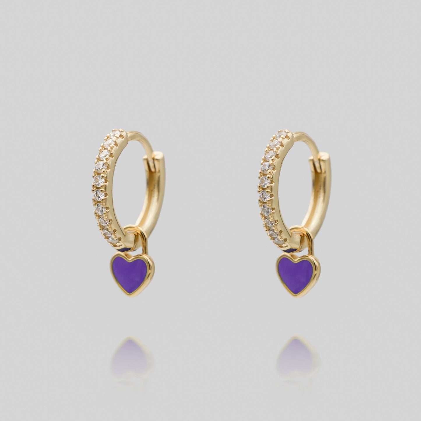 Gabby – Boucles d’Oreilles Huggies en Forme de Cœur