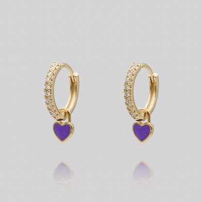 Gabby – Boucles d’Oreilles Huggies en Forme de Cœur