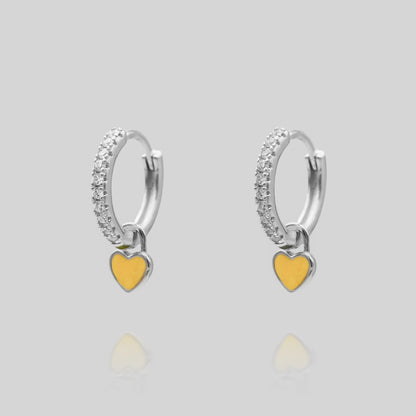 Gabby – Boucles d’Oreilles Huggies en Forme de Cœur