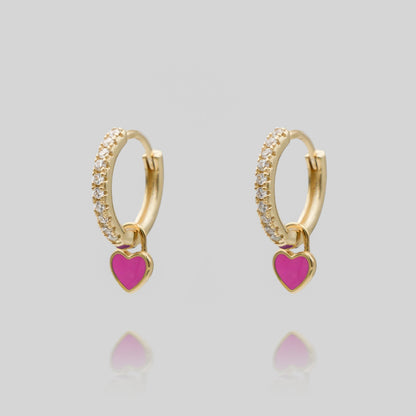 Gabby – Boucles d’Oreilles Huggies en Forme de Cœur