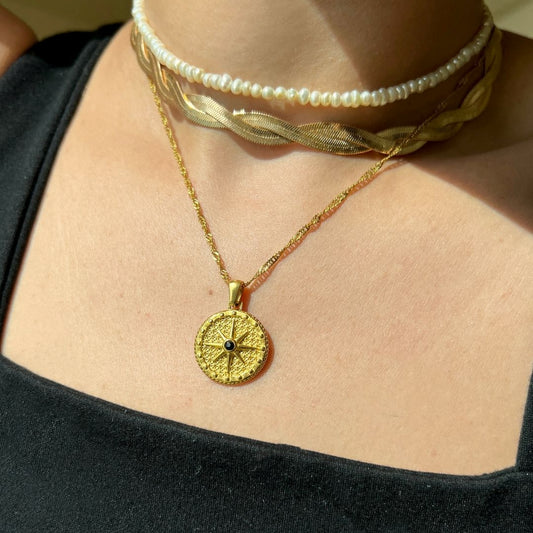 Celina – Collier en Acier Inoxydable avec Zircon
