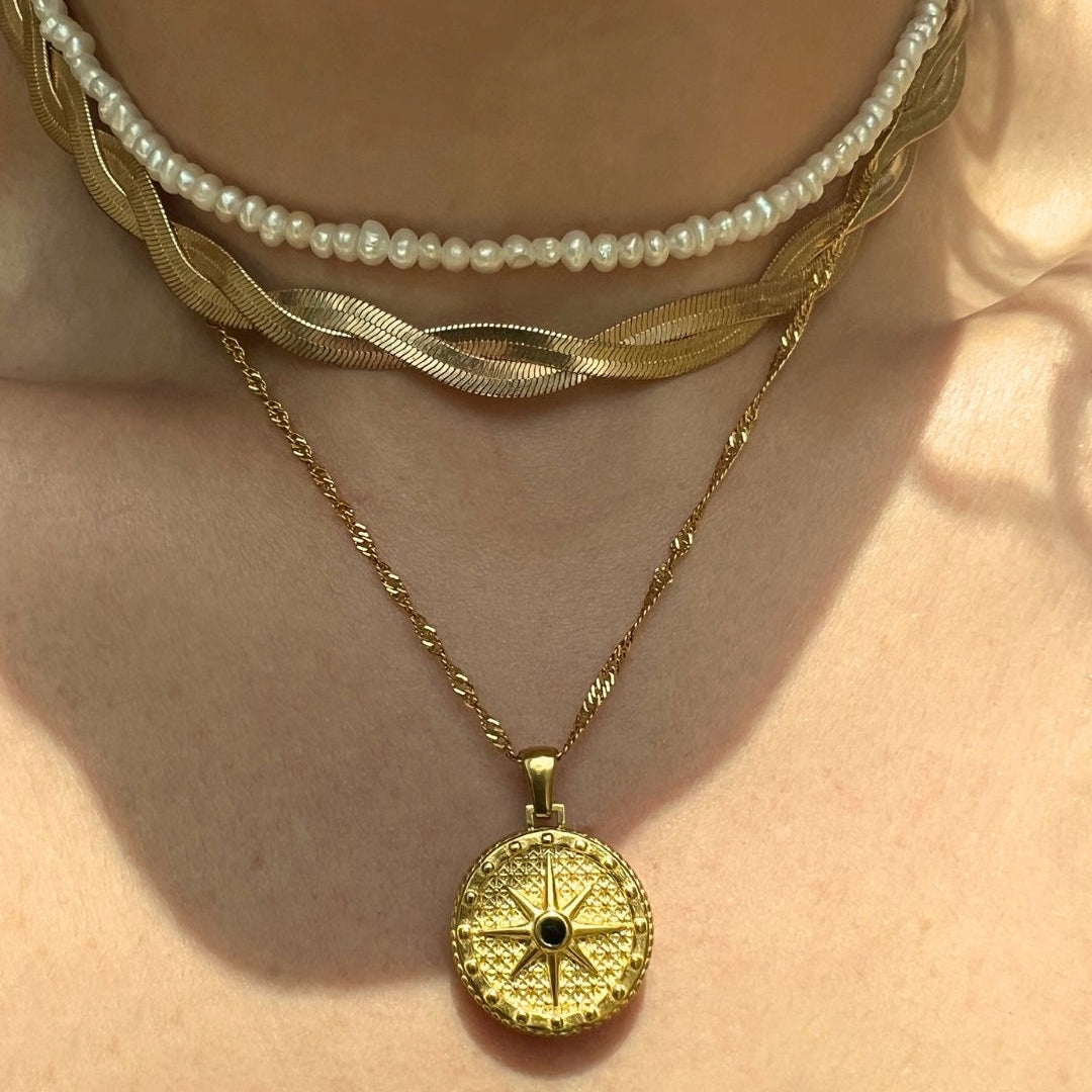 Celina – Collier en Acier Inoxydable avec Zircon