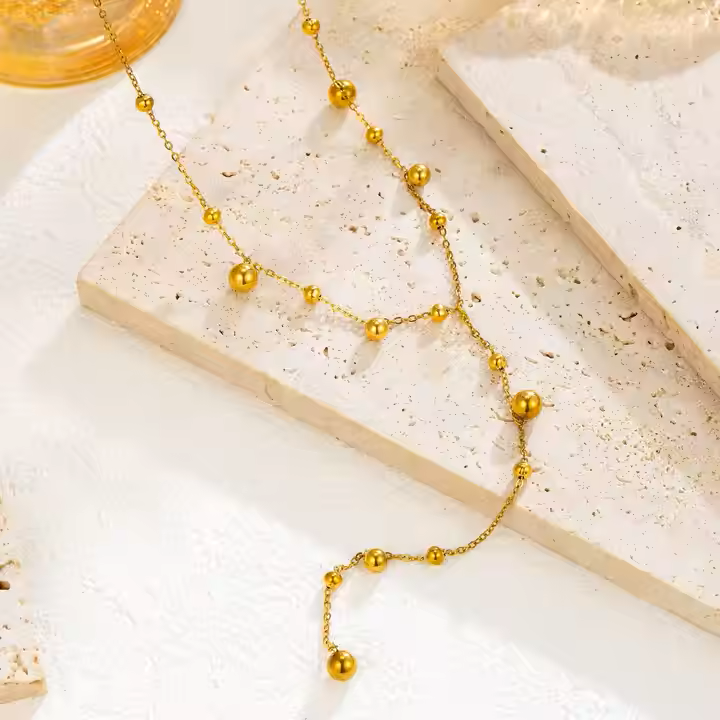 Marina – Collier Pampille à Perles Rondes