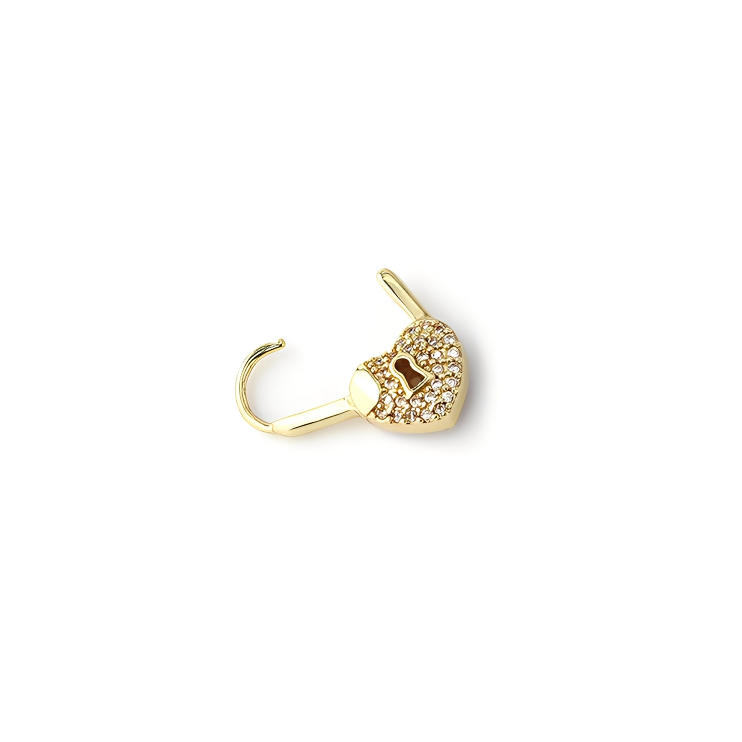 Maelya – Créoles Cadenas Cœur Dorées