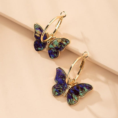 Maribelle – Boucles d'oreilles Papillon avec Émail et Cristaux