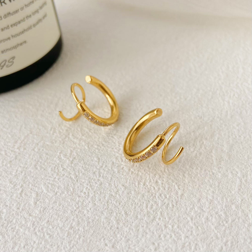 Spiréa – Mini créoles spiralées à zircon