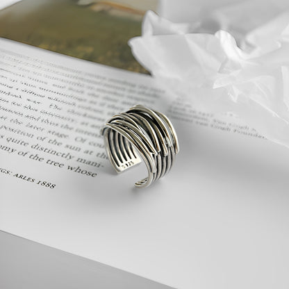 Alma – Bague Superposée Ajustable en Argent Sterling 925