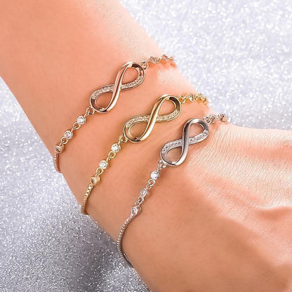 Inaya – Bracelet Ajustable Infini en Argent