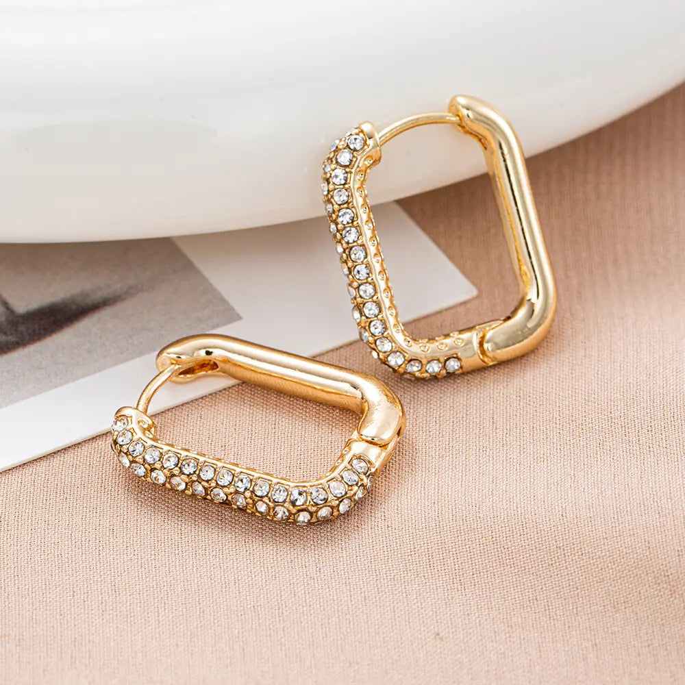 Janice – Boucles d’Oreilles Carrées Géométriques