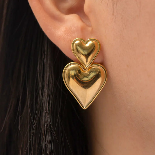 Amara – Boucles d’Oreilles Baroques Cœur