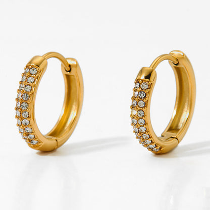 Nova – Boucles d’Oreilles Cercle Zircon Diamant Luxe Léger