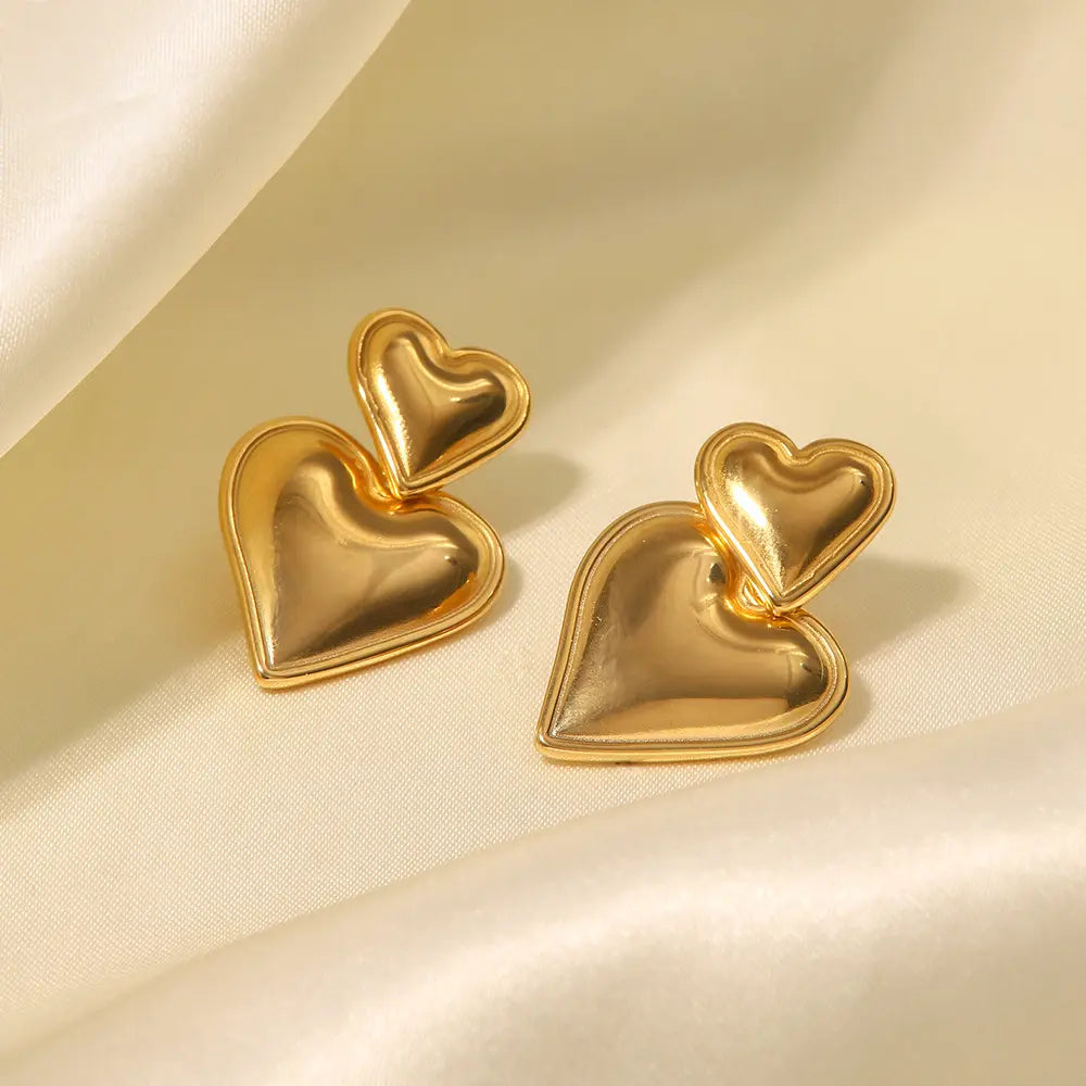 Amara – Boucles d’Oreilles Baroques Cœur