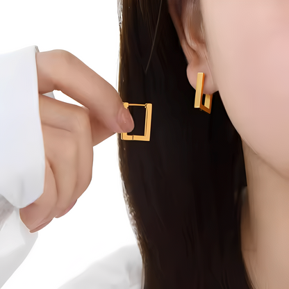 Elise – Boucles d’Oreilles Puces Rétro Simples Femme