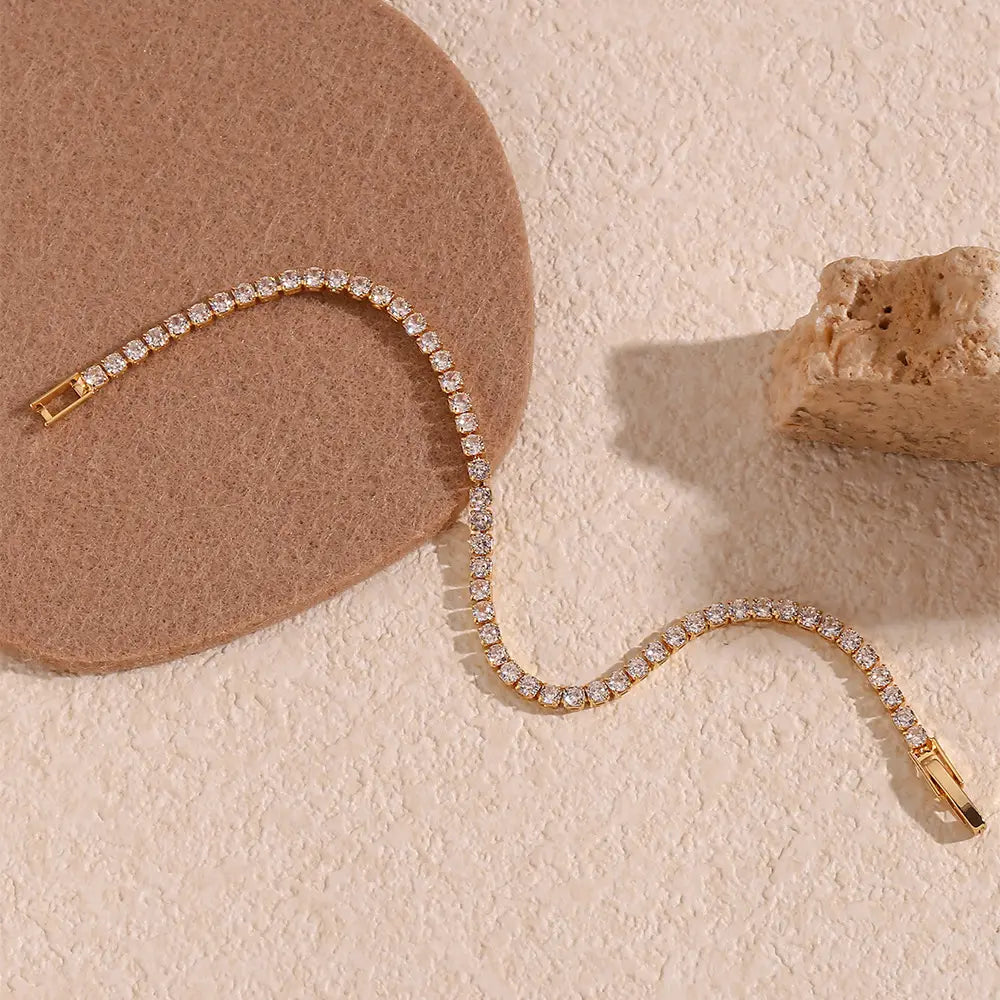 Zirella – Bracelet doré en acier inoxydable