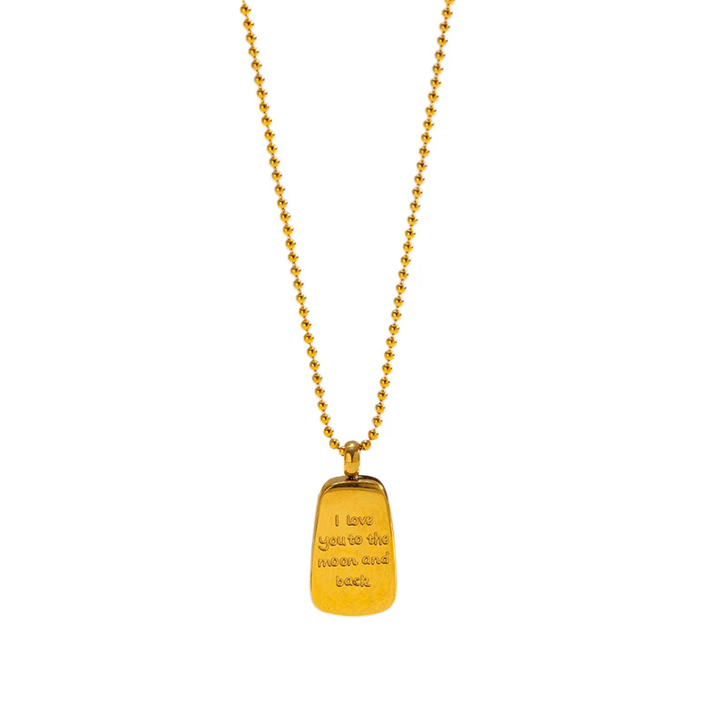 Evanne – Collier Pendentif Acier Élégance Moderne