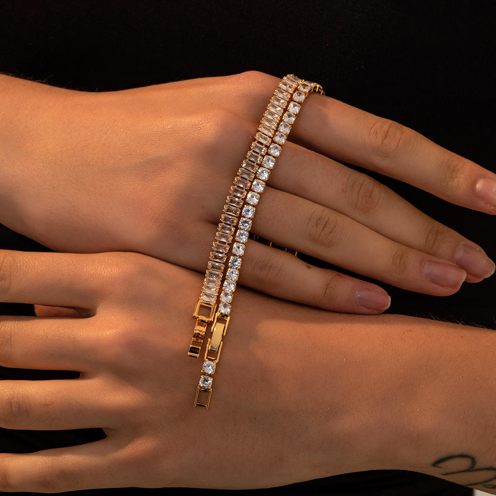 Elincia – Bracelet chaîne tennis en zircon