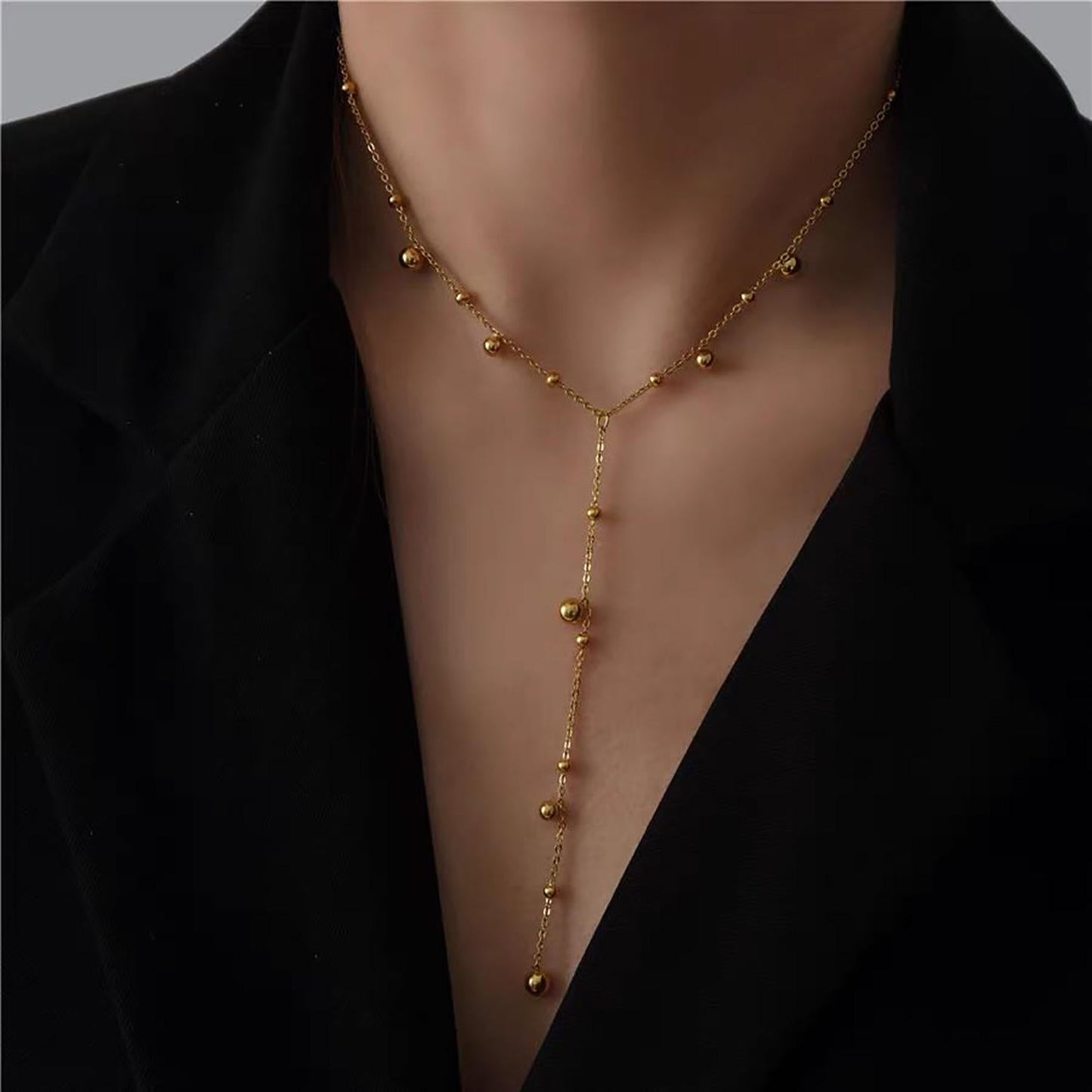 Marina – Collier Pampille à Perles Rondes