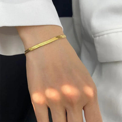 Marceau – Bracelet Chaîne Herringbone