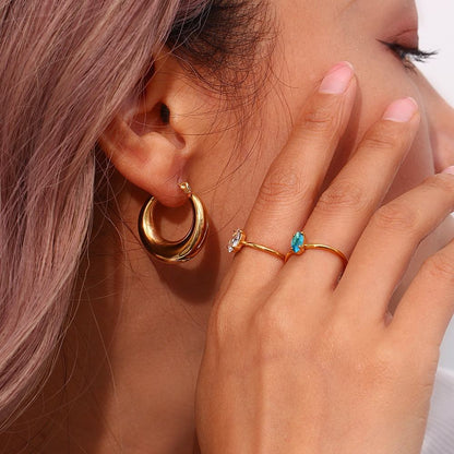 Calista – Boucles d’Oreilles Rondes Géométriques Femme