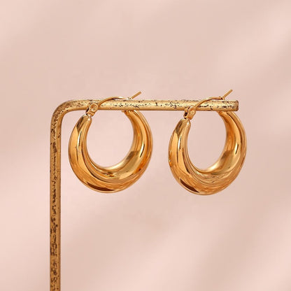 Calista – Boucles d’Oreilles Rondes Géométriques Femme