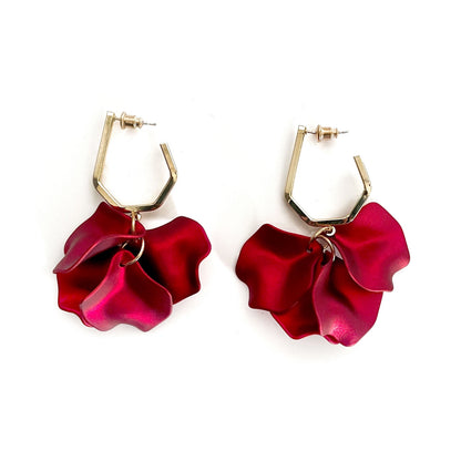 Sheena – Boucles d'oreilles Pétales de Rose