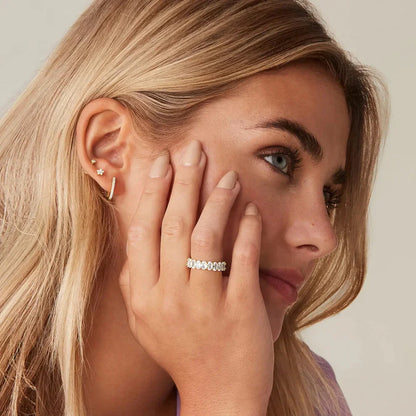 Antoinette – Bague Dorée Solstice Diamanté
