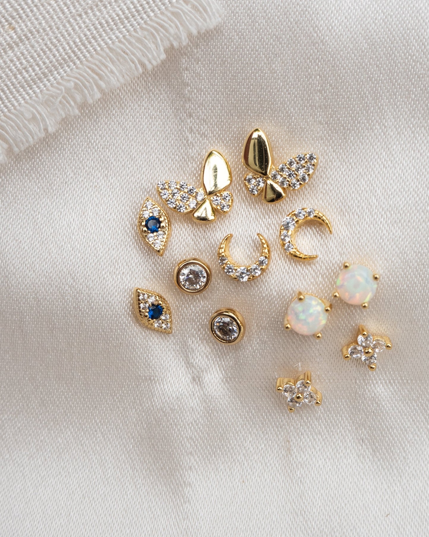 Pave Cristal Boucles d'Oreilles Papillon