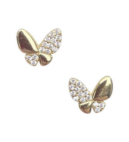 Pave Cristal Boucles d'Oreilles Papillon