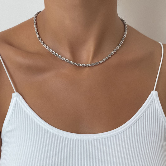 Nalia – Chaîne Corde en Argent
