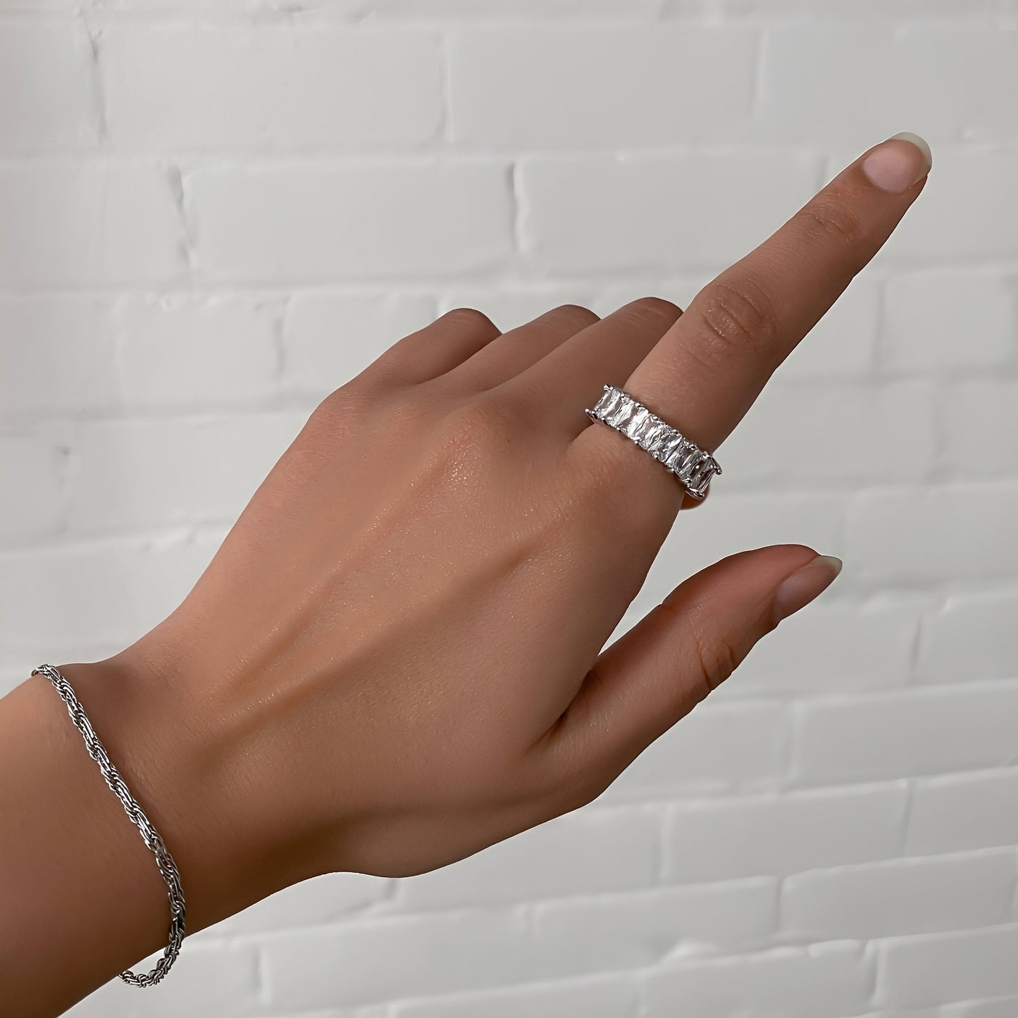Lina – Bague Zircon Carré
